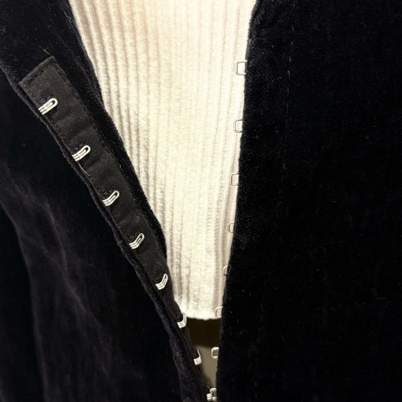 Anett Rostel Black Velvet Jacket Whimsigoth Medium Goth Fairy Grunge Romantic - Picture 7 of 13